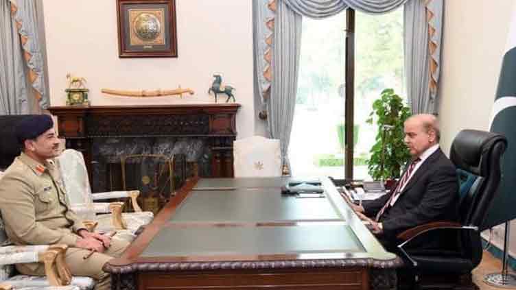 COAS Asim Munir calls on PM Shehbaz ahead of NSC huddle